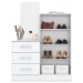 Cômoda Liza 2 Portas 3 Gavetas com Espelho Branco - Briz