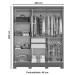 Guarda-Roupa Solteiro Malbec 6 Portas 2 Gavetas Cristal/Off White - Briz