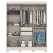 Guarda-Roupa Solteiro Malbec 6 Portas 2 Gavetas Cristal/Off White - Briz