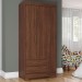 Guarda-Roupa Solteiro Sensi 3 Portas 2 Gavetas Castanho Hp - Briz