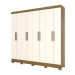 Guarda-Roupa Casal Toscano 8 Portas 4 Gavetas Nature/Off White - Briz