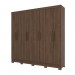 Guarda-Roupa Casal Toscano 8 Portas 4 Gavetas Castanho Hp - Briz