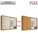 Guarda-Roupa Casal Sevilha 2 Portas 6 Gavetas Espelhado Flex Peroba/Off White - Mademarques
