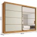 Guarda-Roupa Casal Sevilha 2 Portas 6 Gavetas Espelhado Flex Peroba/Off White - Mademarques