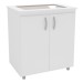 Armário de Cozinha Floreal 2 Portas para Cooktop Branco - Pnr Móveis