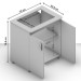Armário de Cozinha Floreal 2 Portas para Cooktop Branco - Pnr Móveis