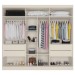 Guarda-Roupa Casal Oslo 6 Portas 4 Gavetas 100% Mdf com Espelho Off White/Peroba - Mademarques