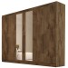 Guarda-Roupa Casal Oslo 6 Portas 4 Gavetas 100% Mdf com Espelho Brauna - Mademarques