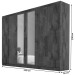 Guarda-Roupa Casal Oslo 6 Portas 4 Gavetas 100% Mdf com Espelho Brauna - Mademarques