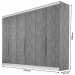 Guarda-Roupa Casal Oslo 6 Portas 6 Gavetas 100% Mdf Brauna - Mademarques