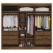 Guarda-Roupa Casal  Oslo 6 Portas 6 Gavetas 100% Mdf Brauna Off White - Mademarques