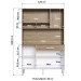 Cozinha Compacta 6 Portas 1 Gaveta Wood/Branco Ac6001 - Decibal