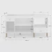 Balcão de Cozinha para Pia 3 Portas 2 Gavetas Espaço para Forno e Cooktop Itália Branco - Panorama Móveis