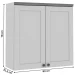 Armário Aéreo Cozinha 2 Portas Verde Mint 1505 - Genialflex