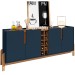 Balcão Buffet Lizz 4 Portas com Adega Azul Cobalto/Cedro 050520 - Casa D