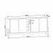 Balcão Buffet Lizz 4 Portas com Adega Verde Oliva/Cedro 050520 - Casa D
