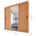 Guarda-Roupa Casal Londres 3 Portas 4 Gavetas com Espelho Naturale Tx - Fama Móveis