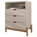 Cômoda Antares 3 Gavetas Off White - Casa D