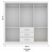 Guarda-Roupa Solteiro Sevilha 6 Portas 3 Gavetas Branco - Evidencia Móveis