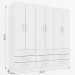 Guarda-Roupa Casal Piemonte 6 Portas 9 Gavetas Branco - Panorama Móveis