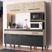 Cozinha Compacta Luisa 8 Portas 1 Gaveta Crema/Grafite - Irm Móveis