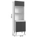 Torre Quente Athena 3 Portas 2 Prateleiras Branco - Irm Móveis