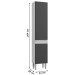Paneleiro Athena 2 Portas 3 Prateleiras Itauba/Off White - Irm Móveis