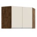 Armário Aéreo Cozinha de Canto Athena 2 Portas 1 Prateleira Itauba/Off White - Irm Móveis