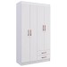 Guarda-Roupa Solteiro Treviso Plus 4 Portas 2 Gavetas Flex Branco/Rosa/Azul - Doripel