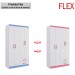 Guarda-Roupa Solteiro Treviso Plus 4 Portas 2 Gavetas Flex Branco/Rosa/Azul - Doripel