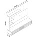 Painel para TV Até 50 Polegadas 2 Portas Calacata/Off White - Madetec