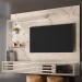Painel para TV Até 50 Polegadas 2 Portas Calacata/Off White - Madetec
