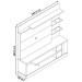 Estante para TV Até 55 Polegadas Alan 1 Porta 4 Prateleiras Calacata/Off White - Madetec