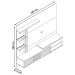 Painel para TV Até 55 Polegadas Frizz Supreme 2 Portas Calacata/Off White - Madetec