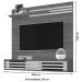 Painel para TV Até 55 Polegadas Frizz 2 Portas Sublime Calacata/Off White - Madetec