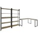 Conjunto Home Office Estilo Industrial 3 Peças Rush Carvalho - Pnr Móveis