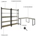 Conjunto Home Office Estilo Industrial 3 Peças Rush Carvalho - Pnr Móveis