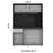 Cozinha Compacta Duda 5 Portas 1 Gaveta Chocolate/Off White - Poquema