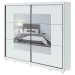 Guarda-Roupa Casal Toronto 2 Portas 100% Mdf com Espelho com Pés Branco - Móveis Lopas