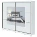 Guarda-Roupa Casal Toronto 2 Portas 100% Mdf com Espelho com Pés Branco - Móveis Lopas