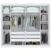 Guarda-Roupa Casal Toronto 2 Portas 100% Mdf com Espelho com Pés Branco - Móveis Lopas