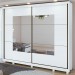 Guarda-Roupa Casal Toronto 2 Portas 100% Mdf com Espelho com Pés Branco - Móveis Lopas