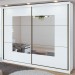 Guarda-Roupa Casal Toronto 2 Portas 100% Mdf com Espelho Branco - Móveis Lopas