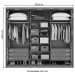 Guarda-Roupa Casal Spazio 3 Portas 6 Gavetas 100% Mdf Branco - Móveis Lopas