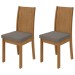 Cadeiras Kit 2 Cadeiras Athenas Amêndoa Clean/Suede - Móveis Lopas