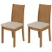 Cadeiras Kit 2 Cadeiras Athenas Amêndoa Clean/Linho - Móveis Lopas