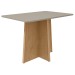 Mesa de Madeira 80 Cm Celebrare Amêndoa/Off White - Móveis Lopas