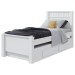 Cama de Solteiro Athenas com Auxiliar Branco - Móveis Lopas