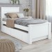 Cama de Solteiro Athenas com Auxiliar Branco - Móveis Lopas