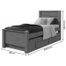 Cama de Solteiro Athenas com Auxiliar Branco - Móveis Lopas